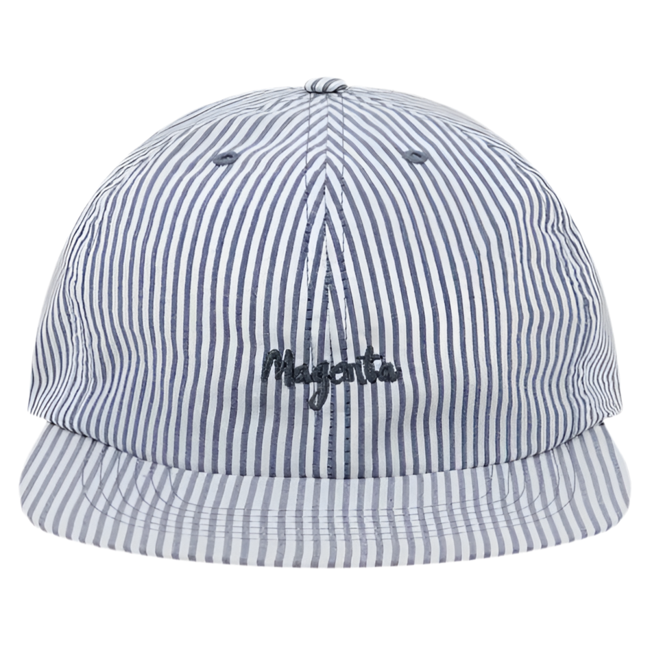 « Magenta » Seersucker cap striped