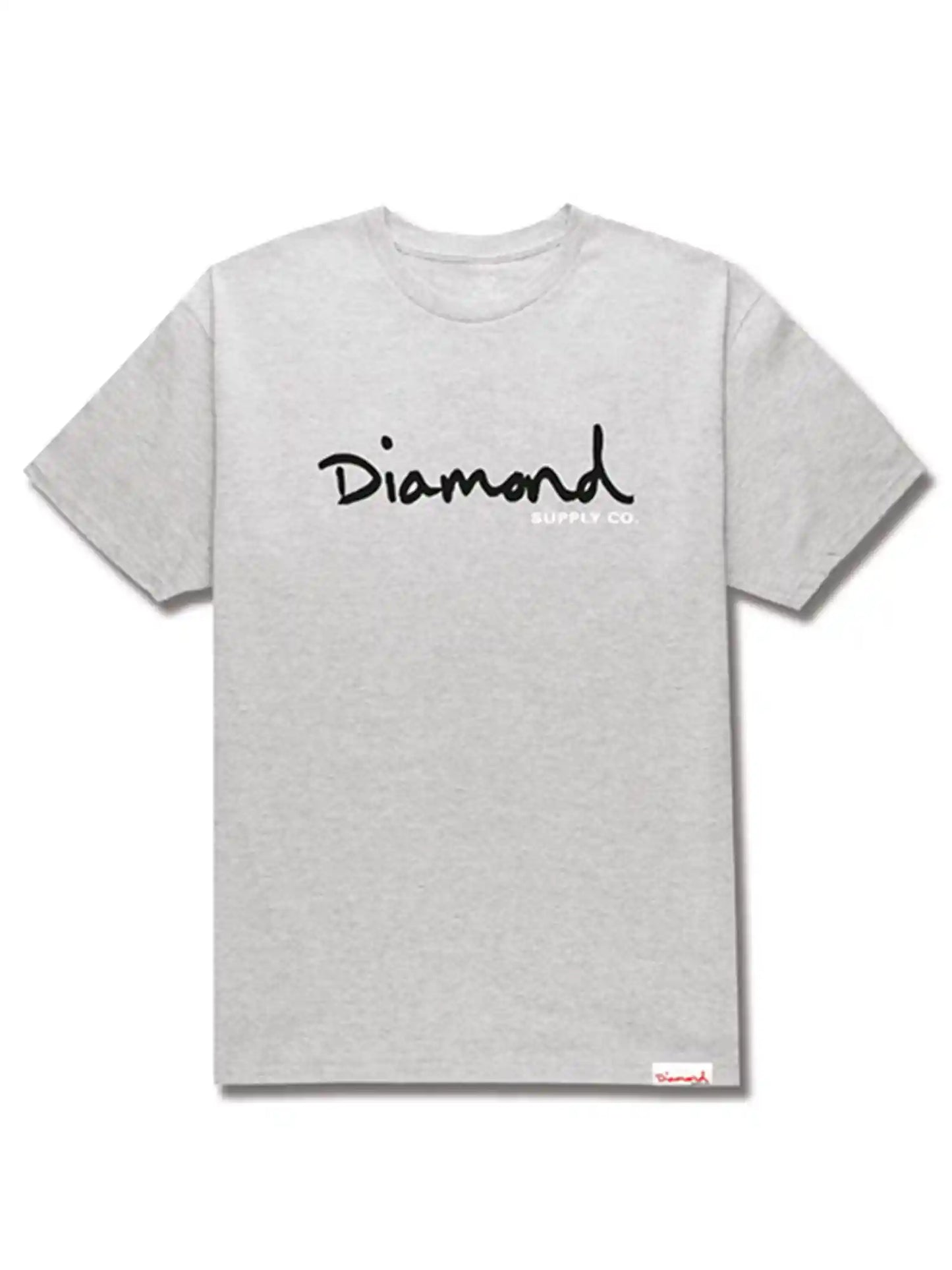 « Diamond » Script T Shirt Gris