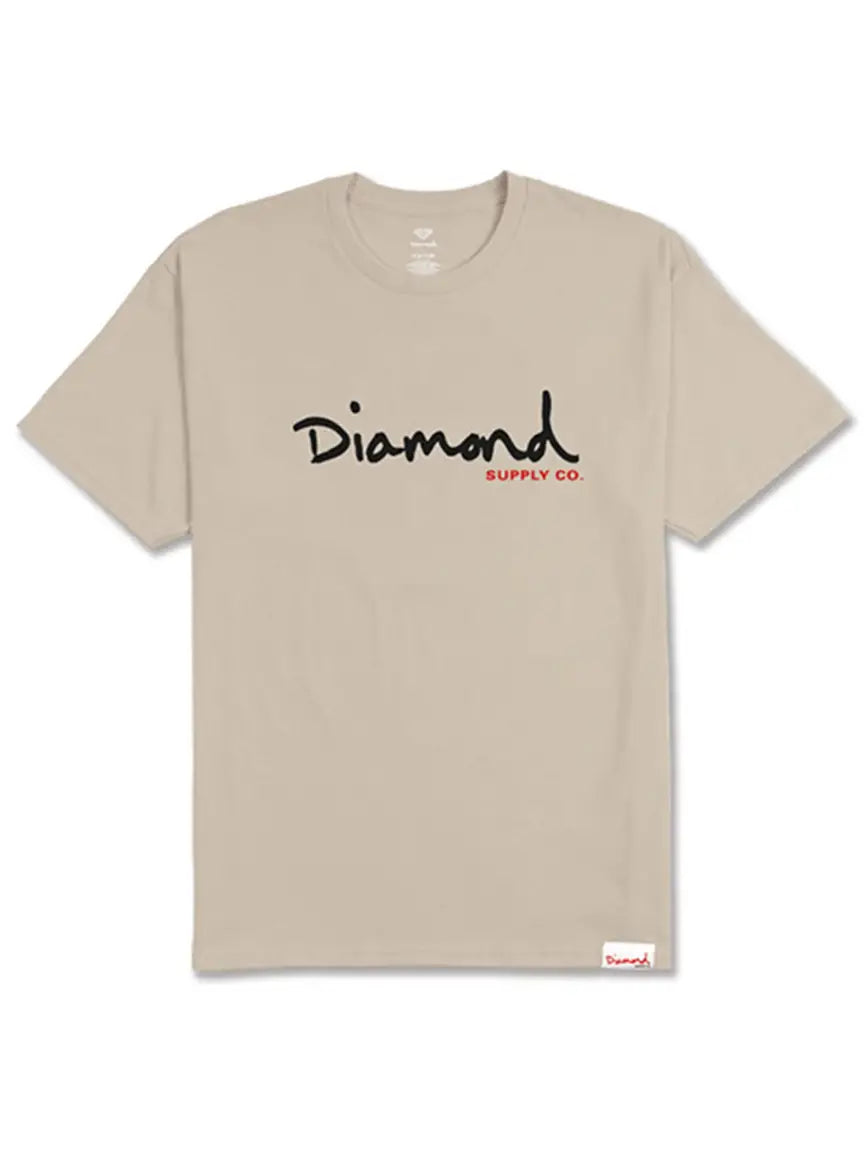 « Diamond » Script T Shirt Sable
