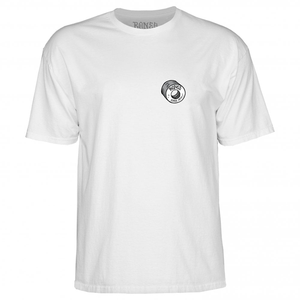 « Bones Wheels » Heritage Boneless T-Shirt Blanc