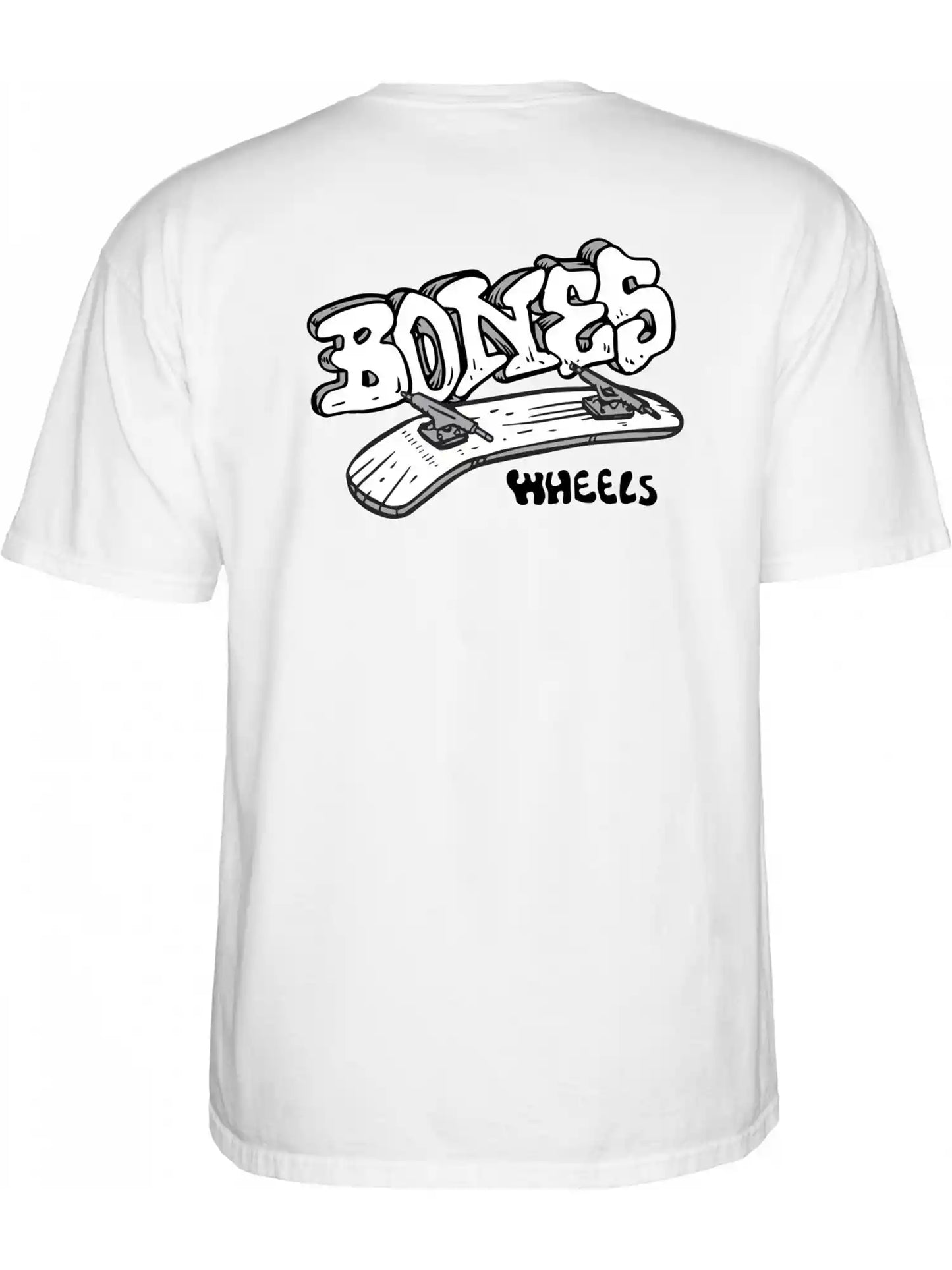« Bones Wheels » Heritage Boneless T-Shirt Blanc