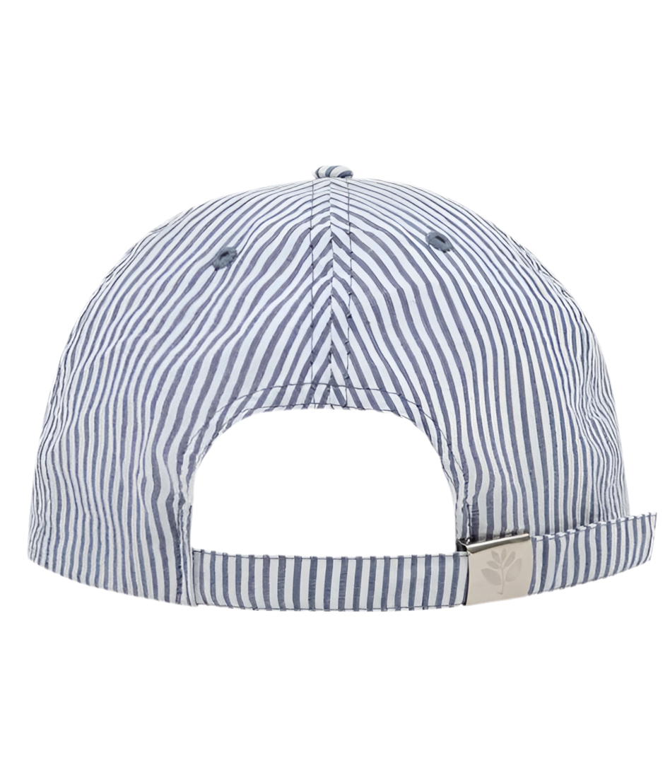 « Magenta » Seersucker cap striped