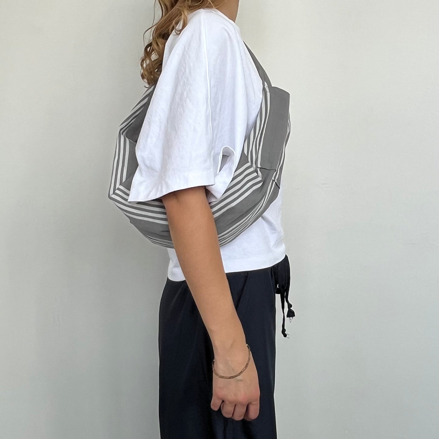 « ANBK » bag gris et blanc