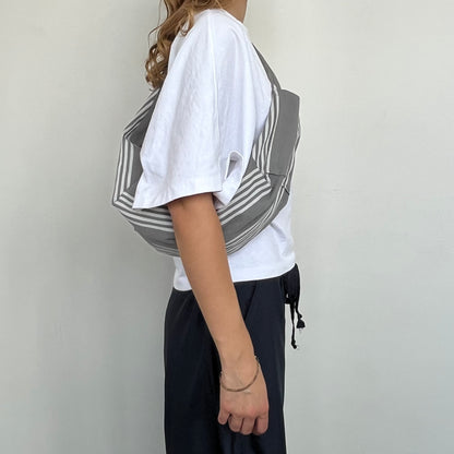 « ANBK » bag gris et blanc